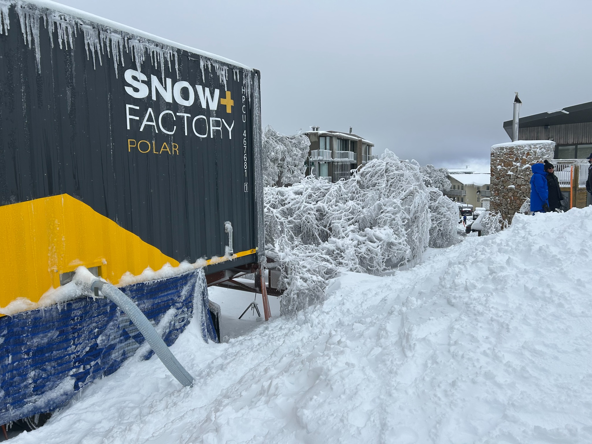 Mt Buller SnowFactory Polar surrounded by produced snow